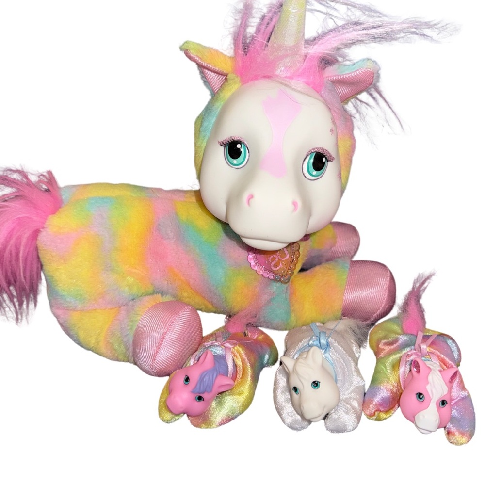 Pink Plush Stuffed Animal Unicorn Set